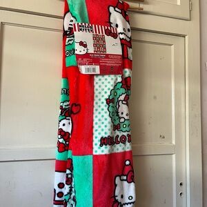 Hello Kitty Red and Green Blanket Festive Throw